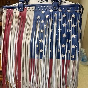 US FLAG FRINGED PURSE. Concealed carry.
